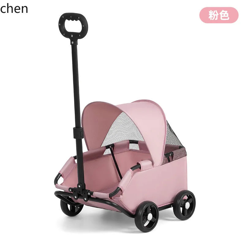 HXL Lightweight Foldable Outdoor Pet Carrier Stroller for Cats & Dogs