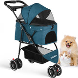 Portable Foldable Pet Stroller with Canopy (Small Dogs & Cats)
