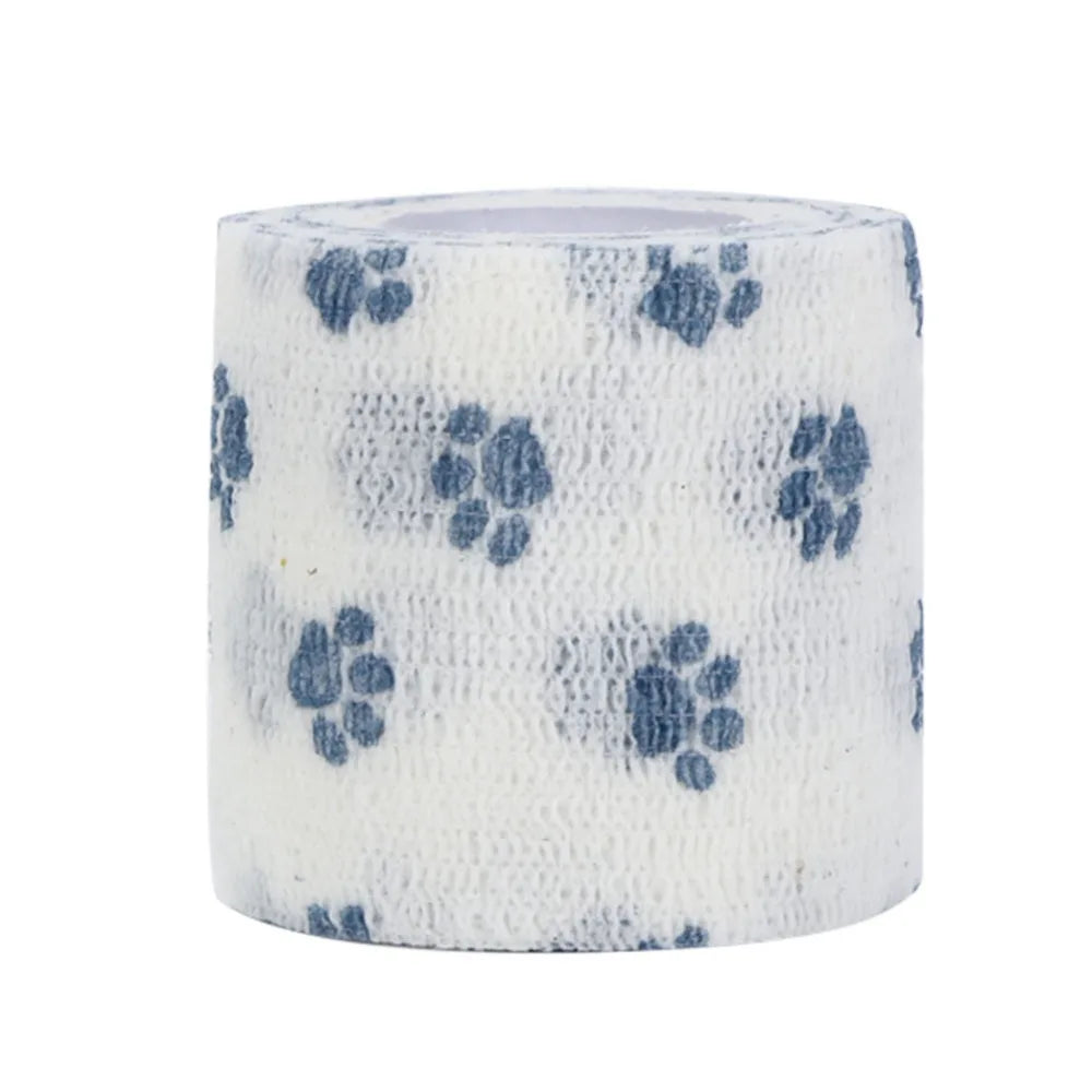 Breathable Self-Adhesive Dog Paw Wrap (Non-Woven, Elastic, Printed)