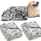 Fluffy Cartoon Print Pet Blanket — Soft Cotton Mat for Cats & Dogs