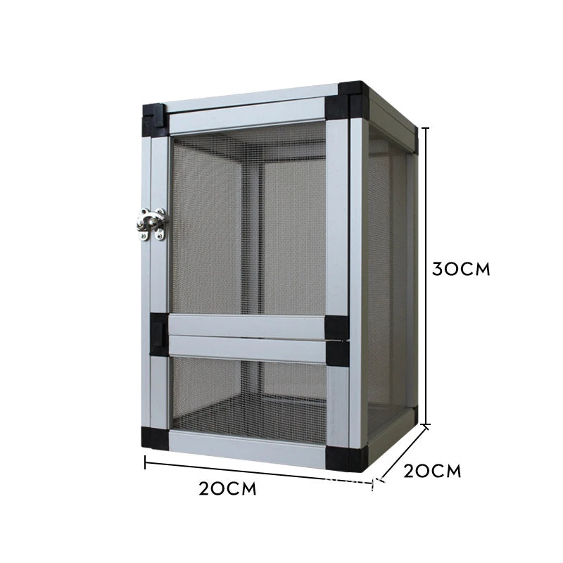 Front-Opening Reptile Terrarium — Tall Metal Mesh Door Enclosure