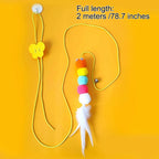 Elastic Rope Hanging Cat Teaser — Feather & Bell Self-Play Toy