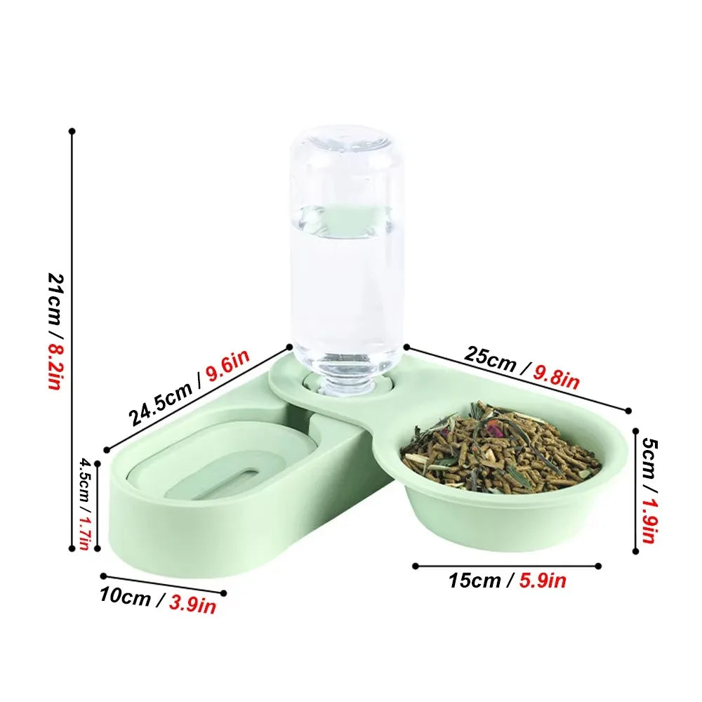 Combo Food & Water Dish — Splice-Together Feeder for Small Pets