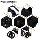 Double Deck Pet Stroller Folding 4‑Wheel Dog Cat Stroller Breathable Mesh Travel Carrier Cart for Two Small Pets