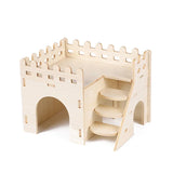 Wooden Hamster House — Fence-Style Sleeping Villa