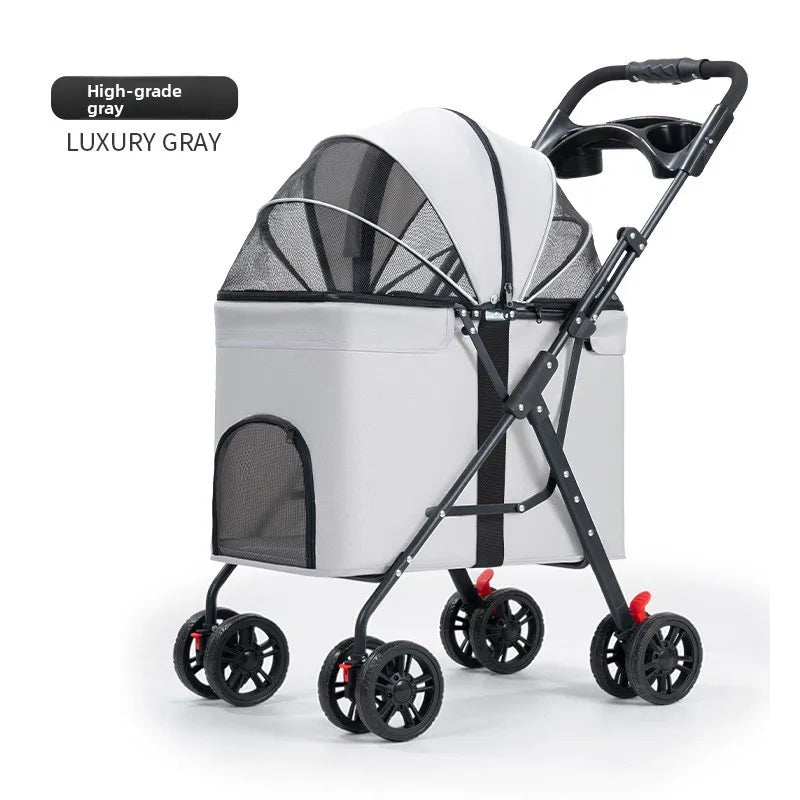 Lightweight Foldable All-Purpose Outdoor Dog Cart for Medium & Large Breeds