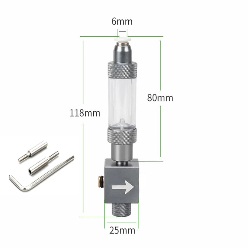 Aquarium CO2 Pressure Regulator with Solenoid Valve (Bubble Meter, Quick-Connect)