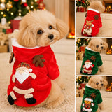 Christmas Flannel Hoodie for Dogs & Cats (Winter Clothes)