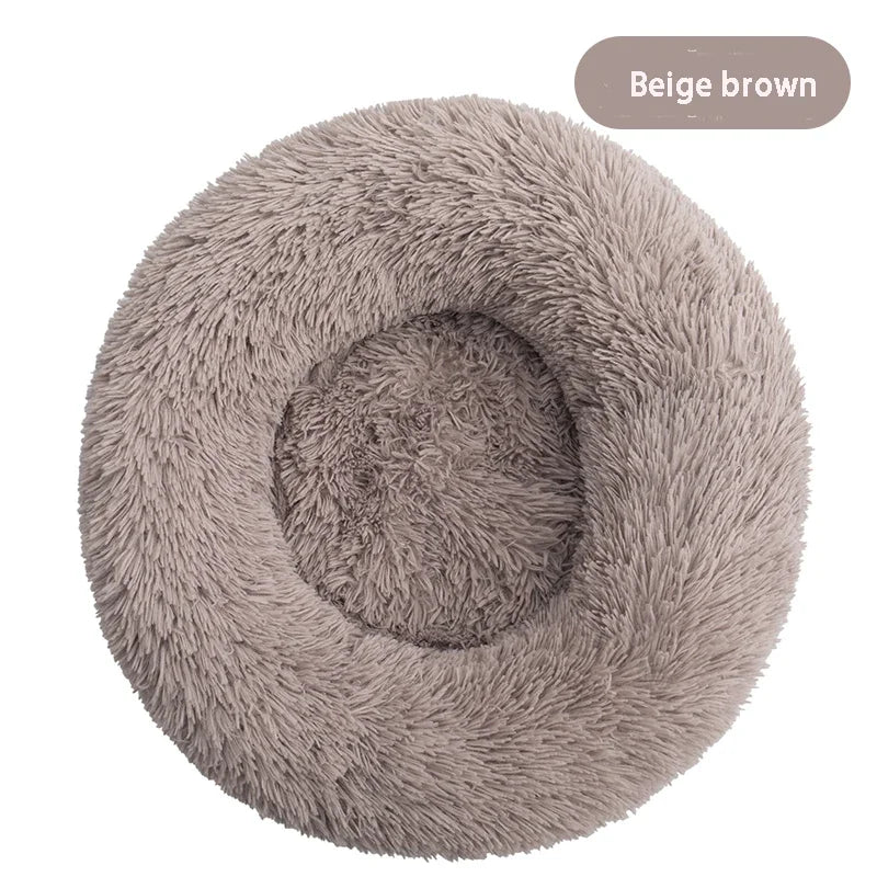 Round Plush Dog Bed