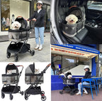 3-in-1 All-Terrain Dog & Cat Stroller with Detachable Carrier up to 35 lbs