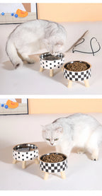 Raised Stainless Steel Pet Feeder Bowl