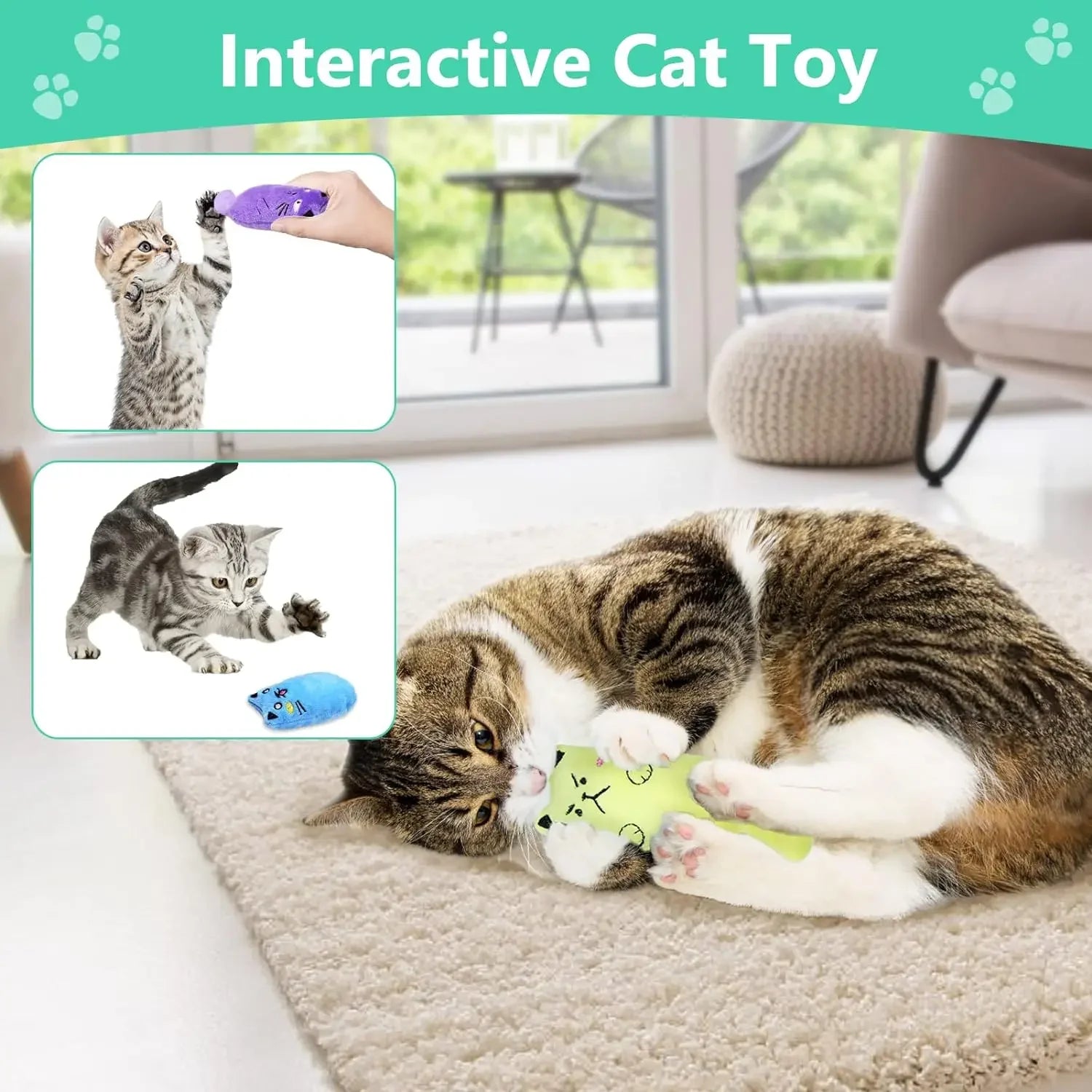 Catnip Plush Kicker Toy Set (Multipack)