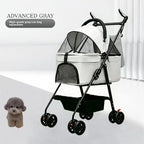 Detachable Washable Pet Stroller Trolley for Small & Medium Dogs & Cats — Lightweight Travel Carrier