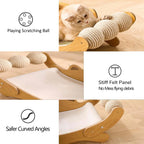 3-in-1 Cat Scratcher Bed with Hammock & Replacement Pad