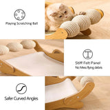 3-in-1 Cat Scratcher Bed with Hammock & Replacement Pad
