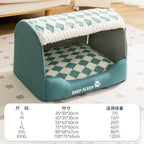 Quilted Winter Dog Den Bed