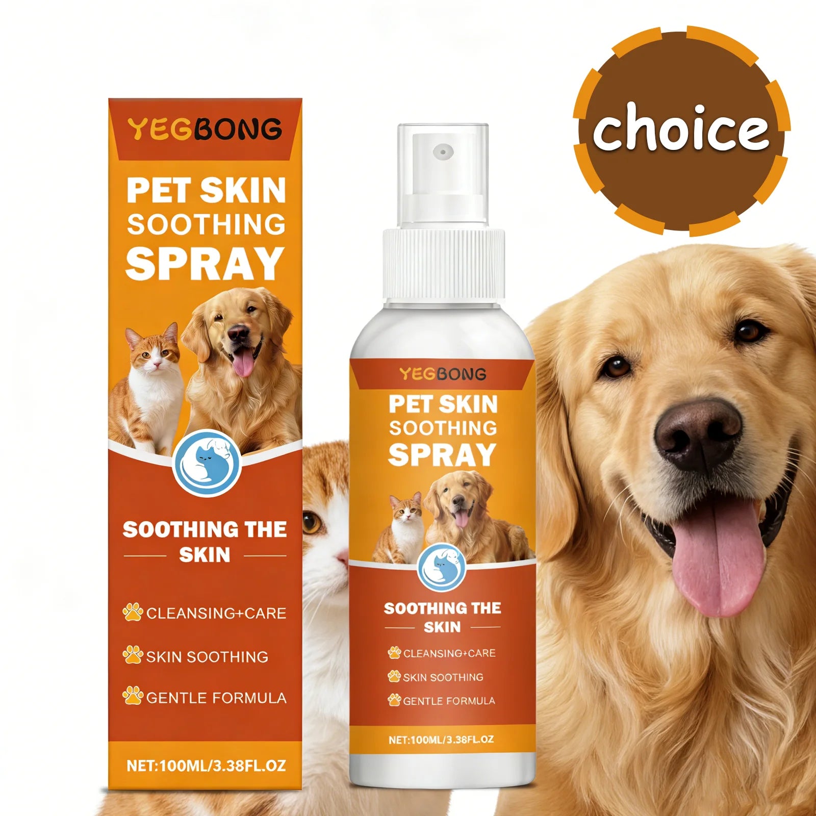 Pet Skin Soothing Spray — Gentle Itch Relief for Dogs & Cats