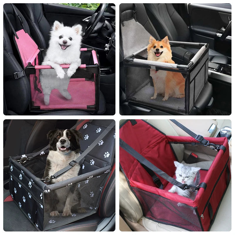 Dog Car Seat with Storage Pockets (Universal, Non-Slip, Small & Medium Dogs)