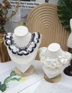 Lace Bow Pet Scarf