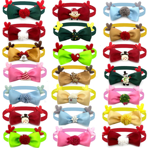Deer Antler Christmas Bowtie Bulk Pack (50 or 100 Pieces)