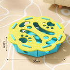 Cat Scratching Post with Felt Puzzle Box — 2-in-1 Enrichment Toy