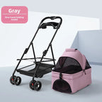 Lightweight Foldable Pet Stroller for Poodles, Cats & Small Breeds — Outdoor Travel Trolley