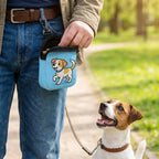 Dog Training Treat Bag (Large Capacity, Cartoon Print, Waterproof, Hook Buckle)