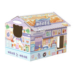 Milk Tea Cup Cardboard Cat House & Scratcher — Novelty Enclosed Bed