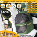 PAWZIDEA TSA-Approved Double Pet Stroller with 2 Detachable Carriers & Car Seat Combo