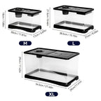 Large Transparent Aquarium Tank with Lid (Spill-Proof, Clear View)