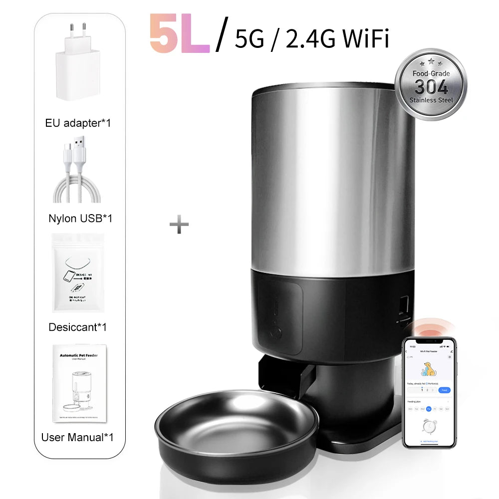 Smart Automatic Pet Feeder (Timed, Programmable, Dog & Cat)