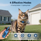 Lightweight Cat Training Collar with Remote — Waterproof, 5–15+ lbs