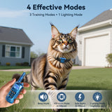 Lightweight Cat Training Collar with Remote — Waterproof, 5–15+ lbs