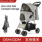 Foldable Breathable Universal Lightweight Pet Cart & Travel Trolley for Cats & Dogs
