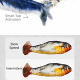 Electric Plush Wagging Fish Cat Toy — 3 Flapping Modes Tap-Activated Motion Sensor (1–3 Pack)