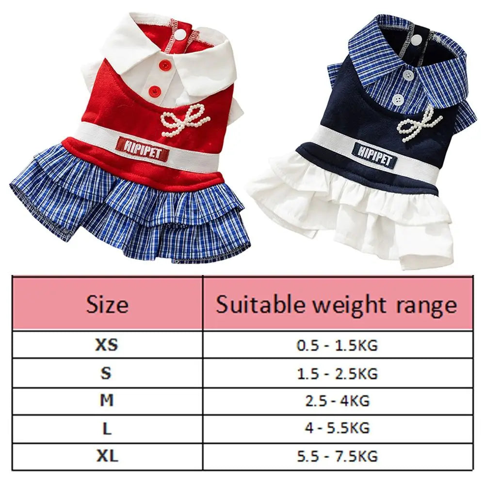 Cute Bowknot Cat & Dog Dress Shirt — Soft Breathable Preppy Style Summer Pet Clothes