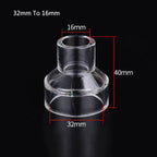 Acrylic Aquarium Pipe Variable Diameter Connectors (Transparent, DIY Fittings)