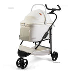 2-in-1 Portable Foldable Pet Stroller with Multi-Function Detachable Bag for Dogs & Cats — Lightweight