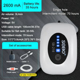 Rechargeable 4800mAh USB Aquarium Air Pump Silent Portable