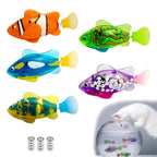 LED Swimming Robot Fish Cat Toy