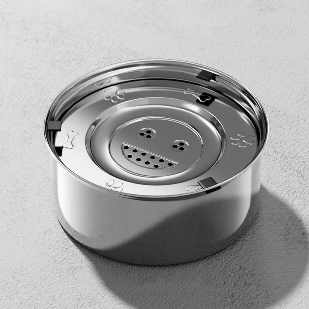 Stainless Steel Anti-Spill Dog Water Bowl (Non-Slip, Portable)