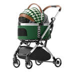 Detachable Aluminum Tube Foldable Pet Stroller & Travel Trolley for Cats & Dogs