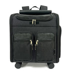 Luxury Foldable Wheeled Pet Trolley Carrier Bag with Telescopic Handle — Approved Travel Case