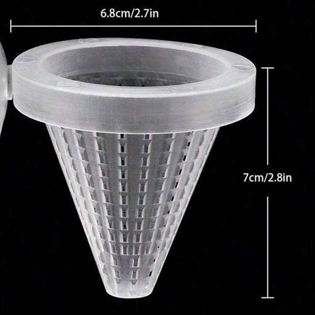Aquarium Conical Feeder Cup for Live Worms & Nematodes 2-Pack