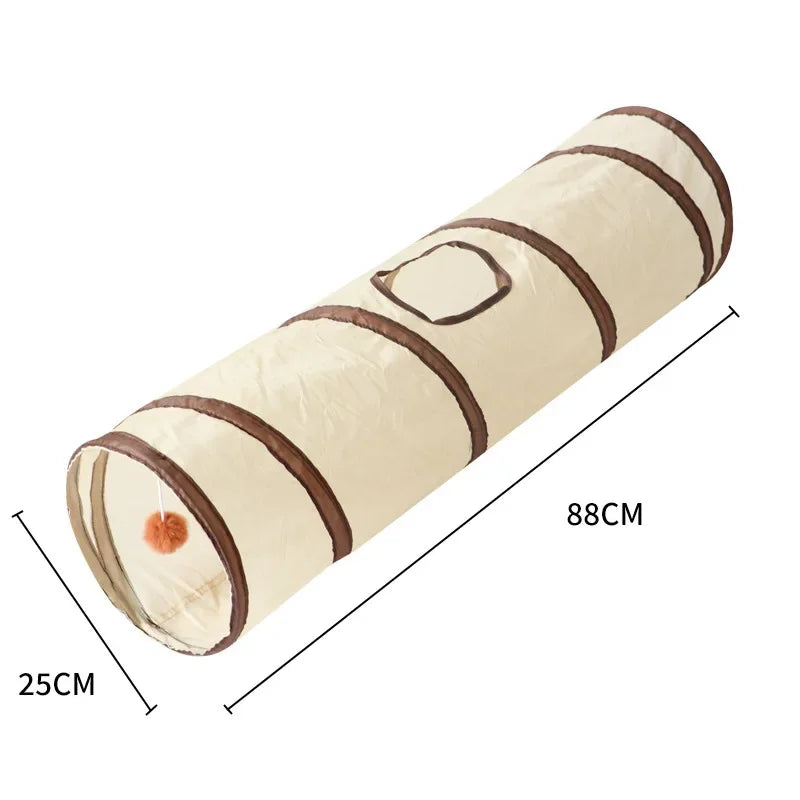 Foldable Crinkle Cat Play Tunnel