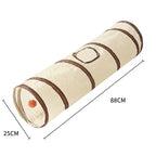 Foldable Crinkle Cat Play Tunnel