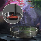 Glass Aquarium Shrimp Feeder Bowl & Tube (Transparent, Food Dish)