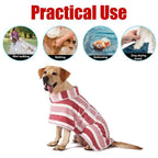 Quick-Drying Dog Bathrobe — Ultra-Absorbent Coral Fleece, Easy On/Off