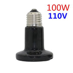 Ceramic No-Light Heat Lamp for Reptiles — E27, 25W-100W, 110V/220V