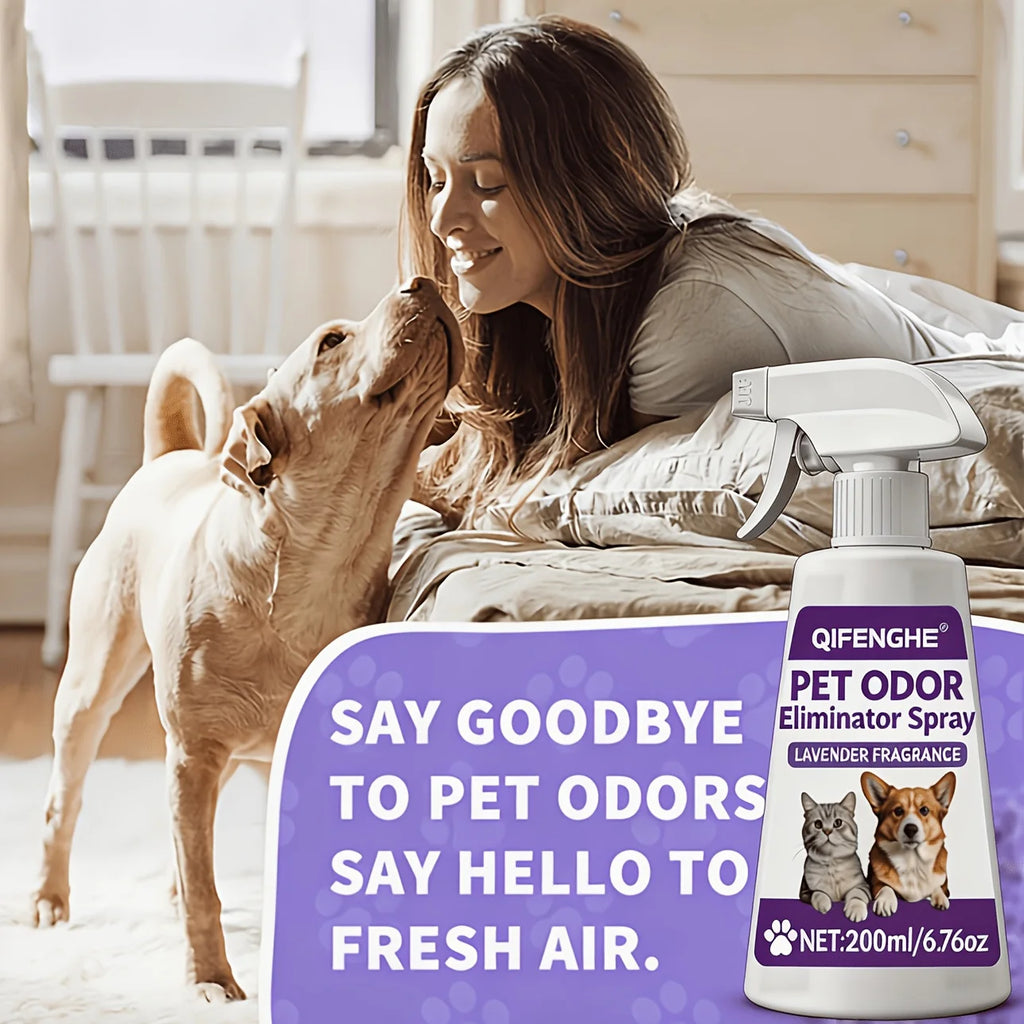 Pet Urine Odor Remover Spray — Fast-Drying, No-Residue Stain & Smell Eliminator